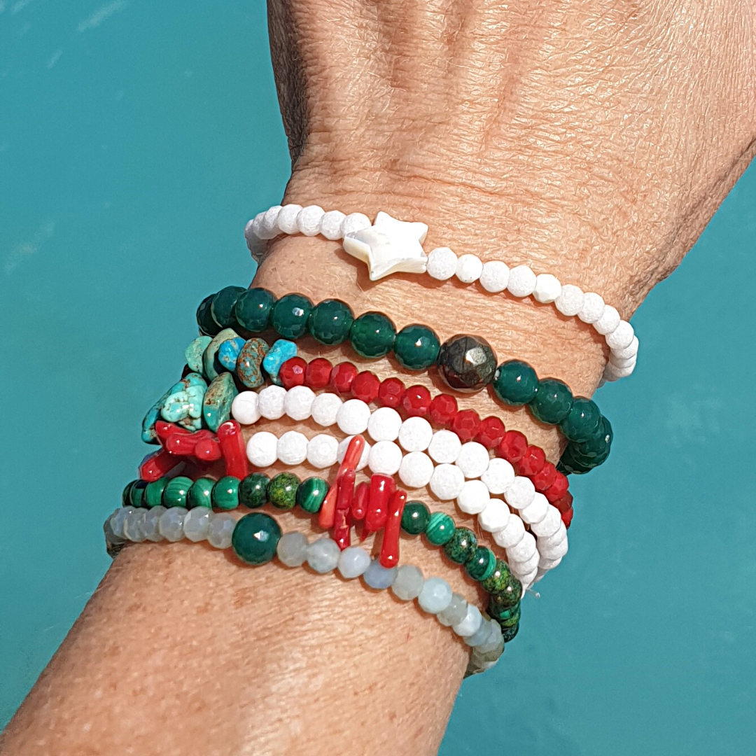 Bracelet Malachite & Corail