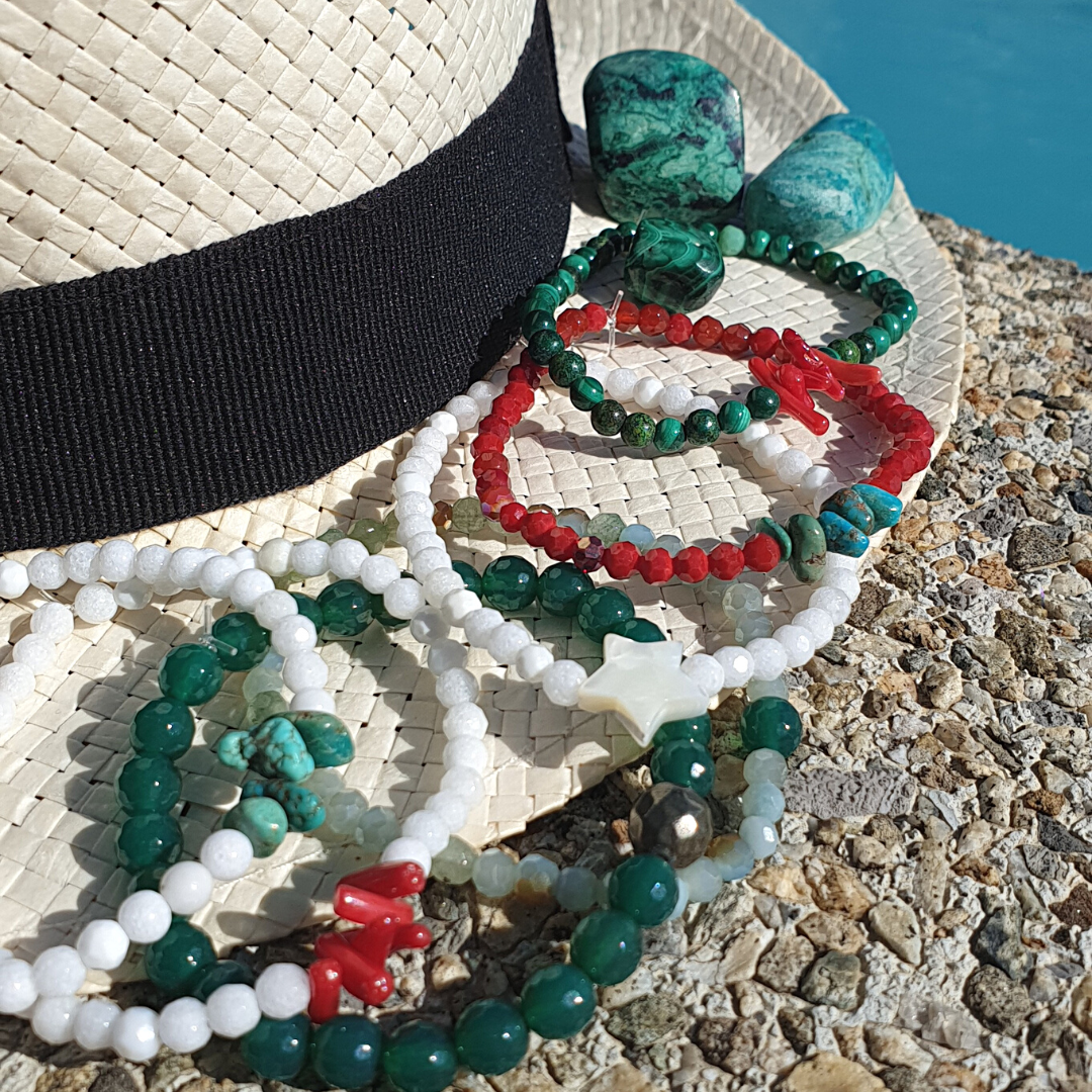 Bracelet Malachite & Corail