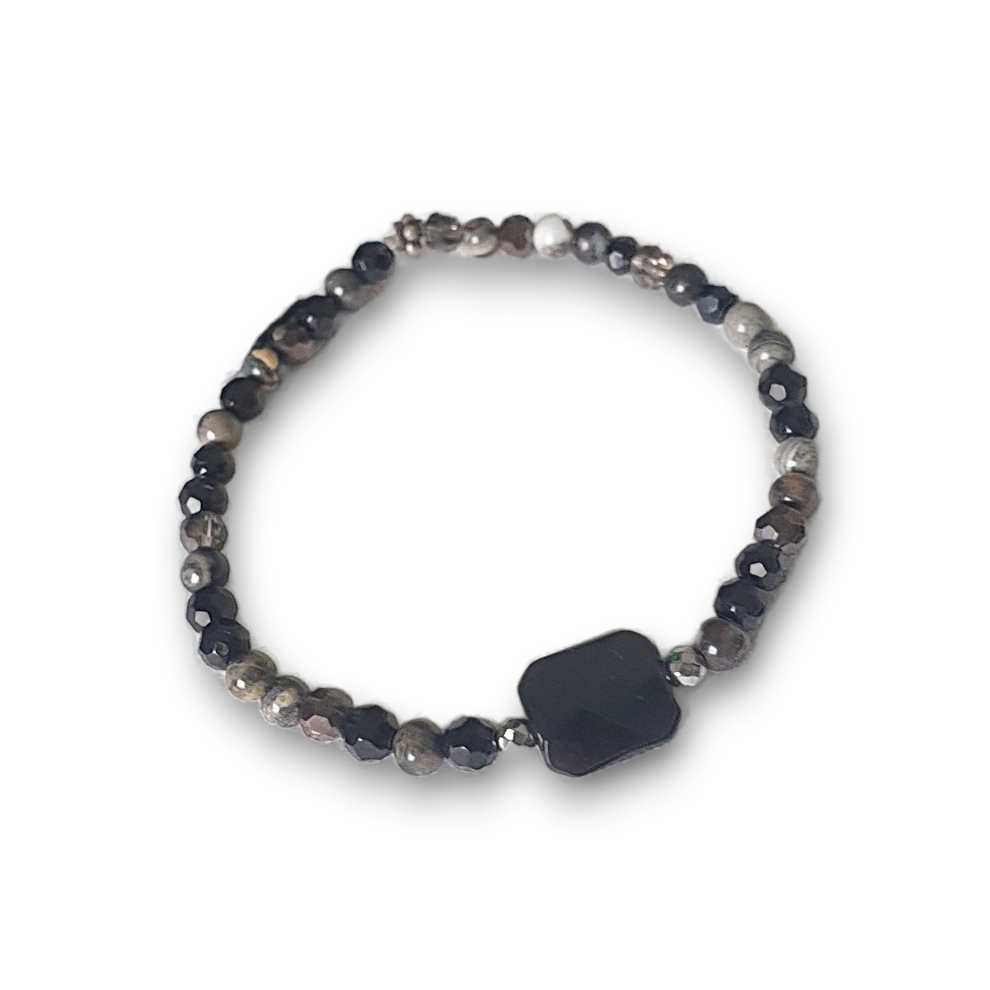 Bracelet Jaspe et Onyx