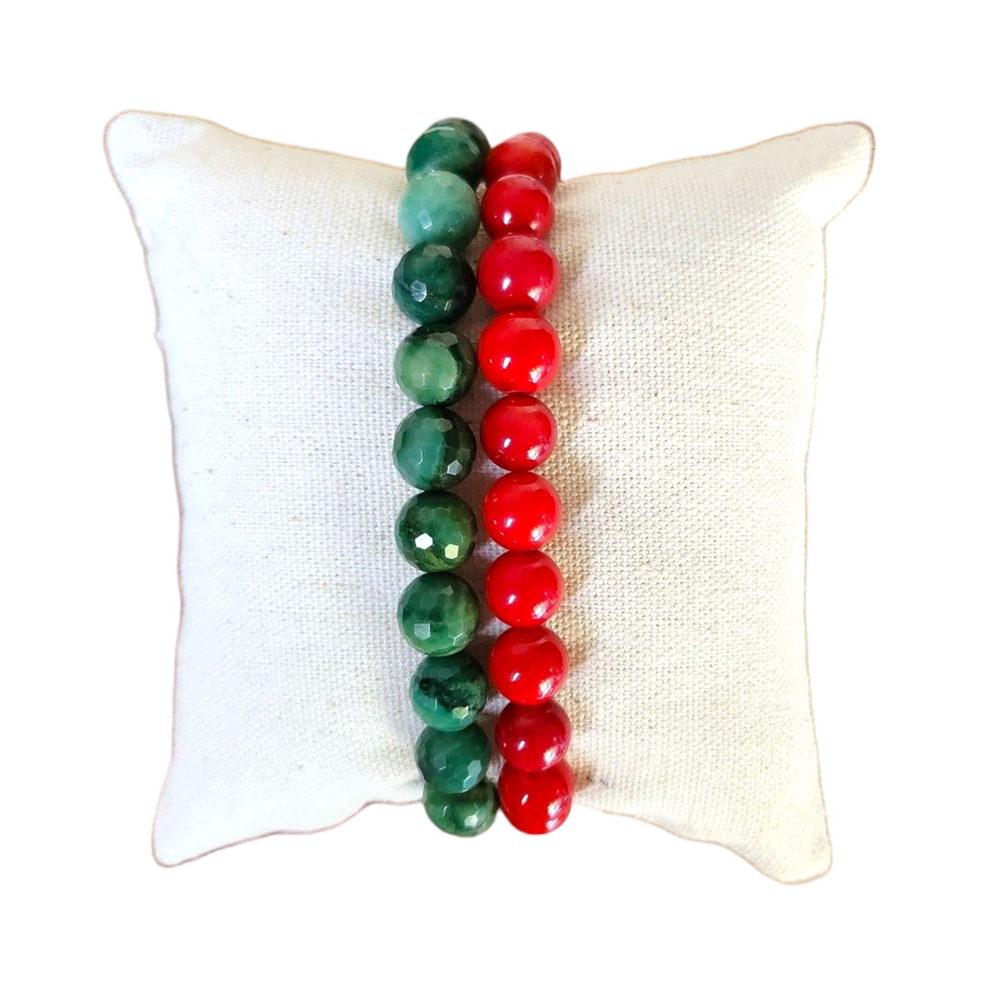 Bracelet perles rouges