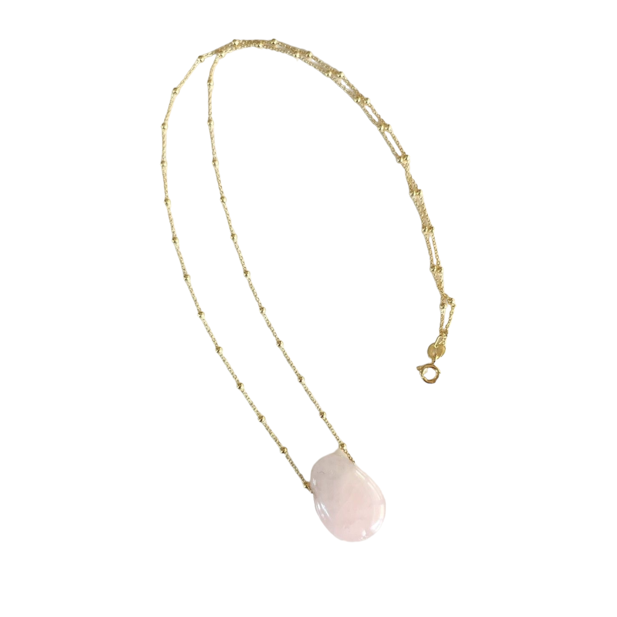 Pendentif Pierre percée Quartz rose