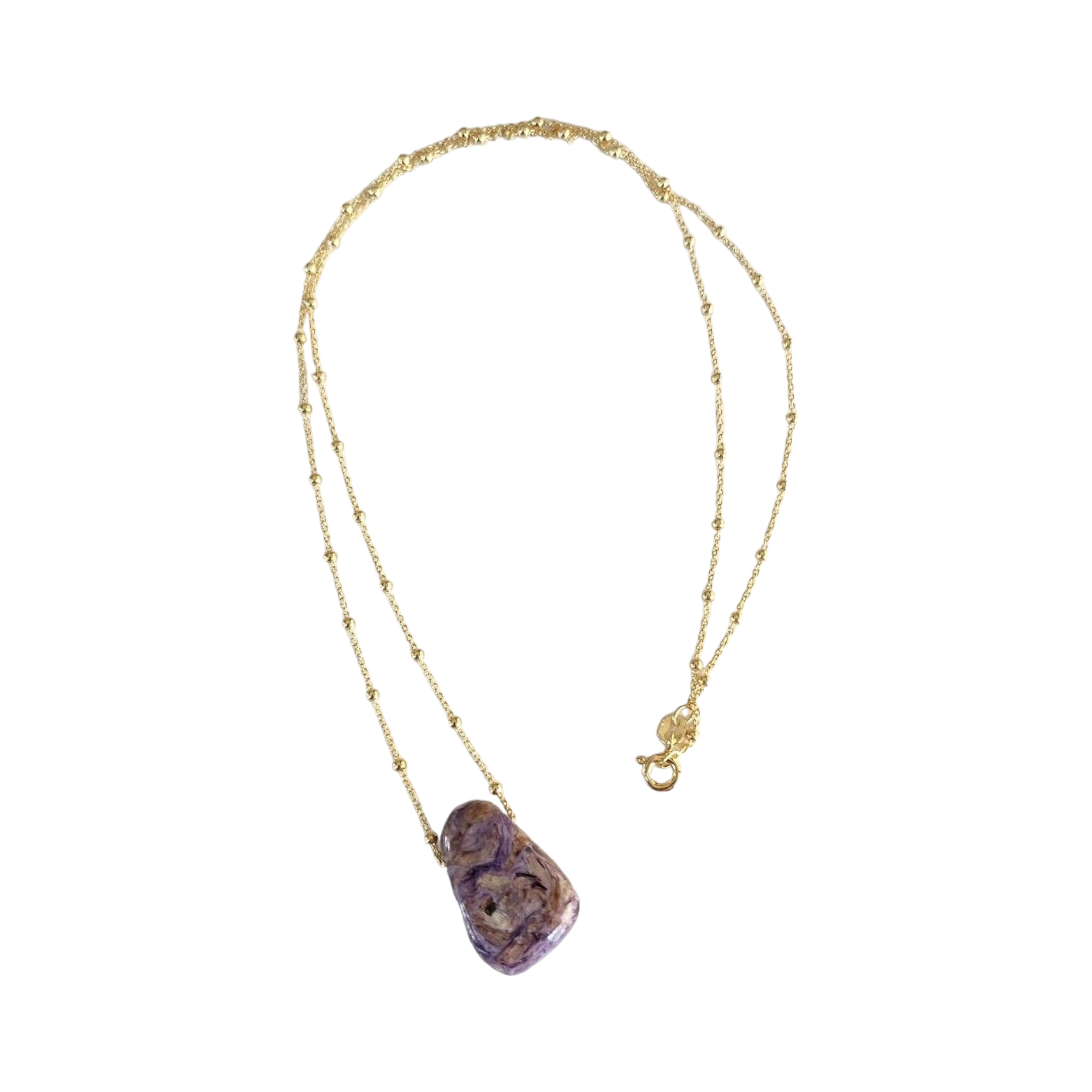 Pendentif Pierre percée Charoïte