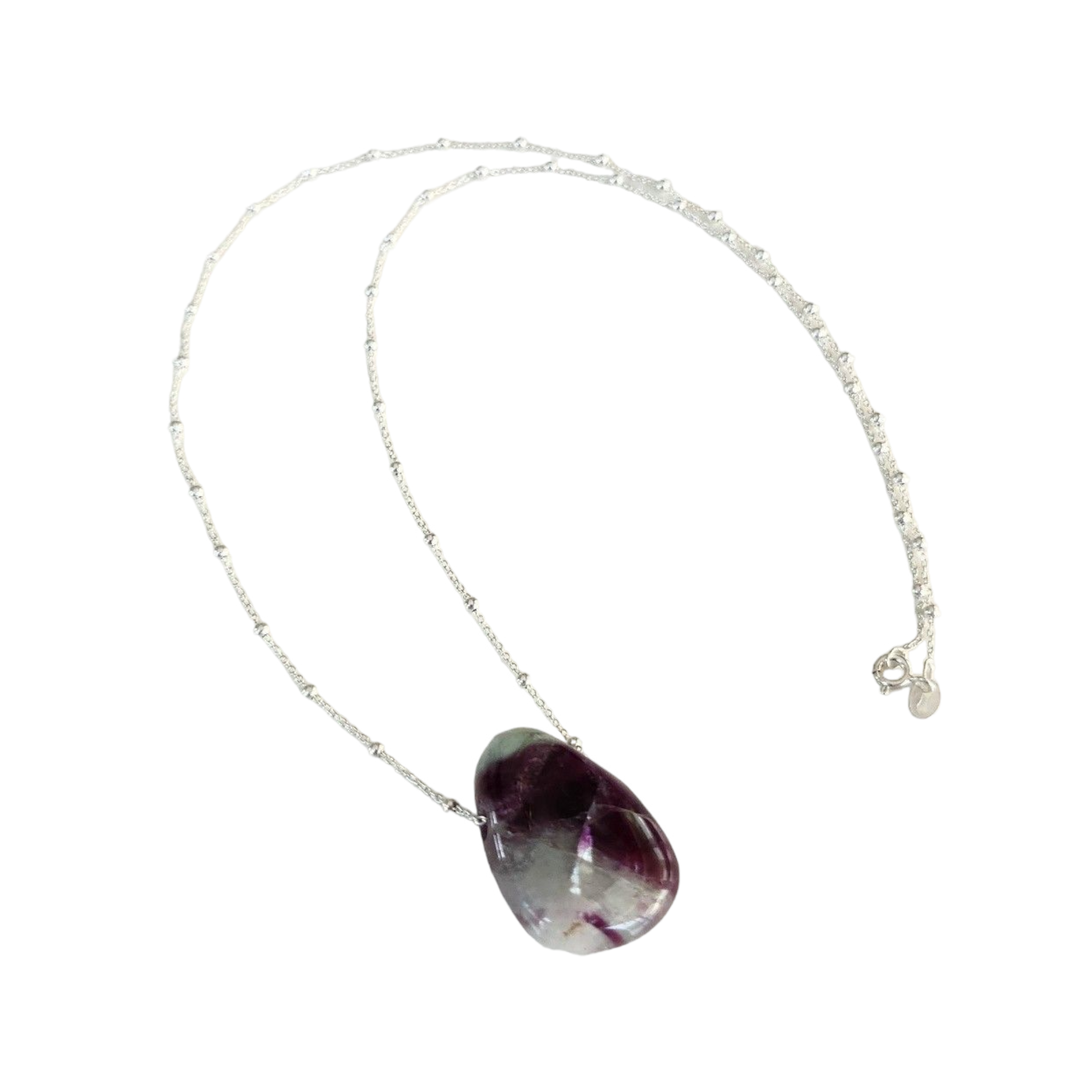 Collier Pierre percée Fluorite