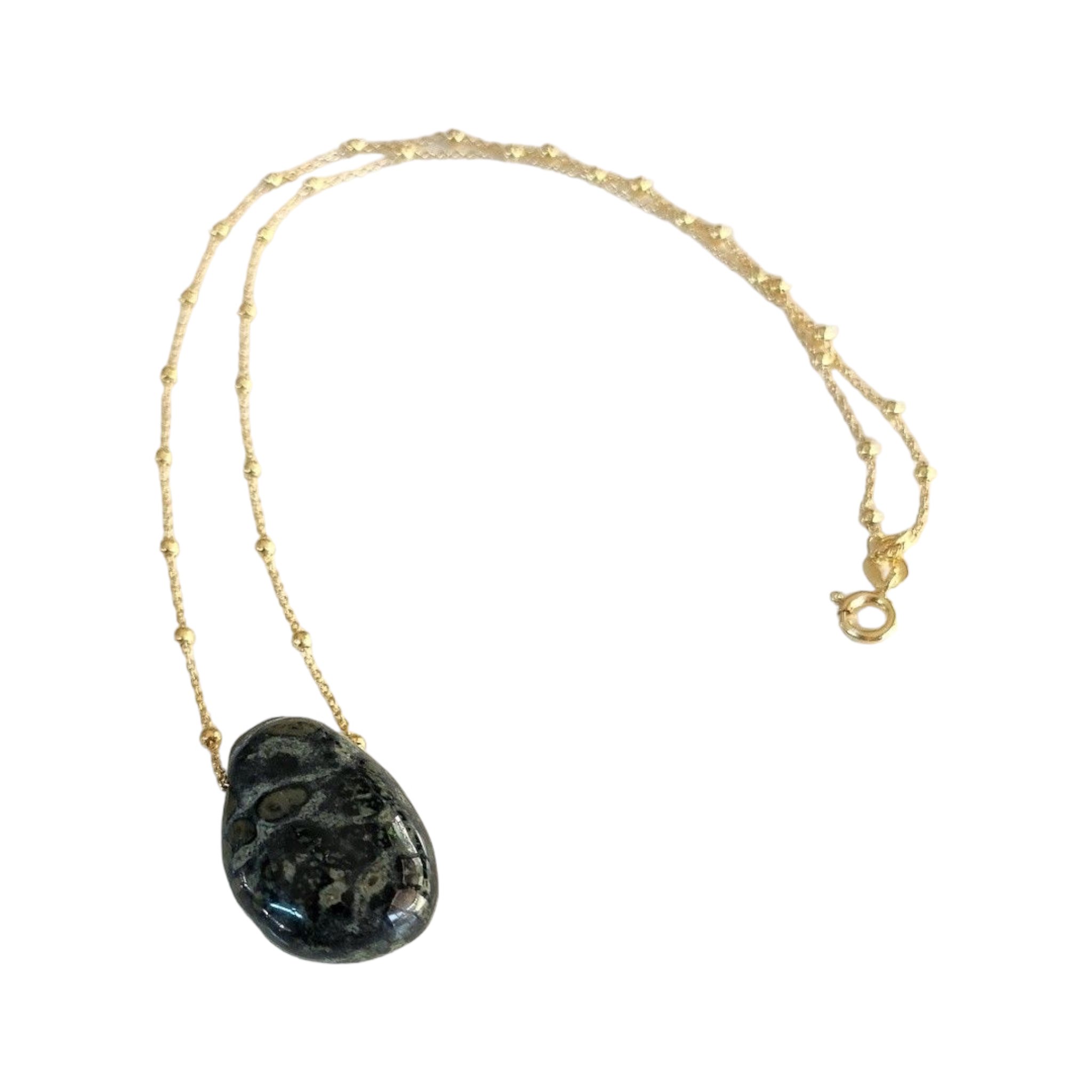 Pendentif Pierre percée Jaspe kambaba