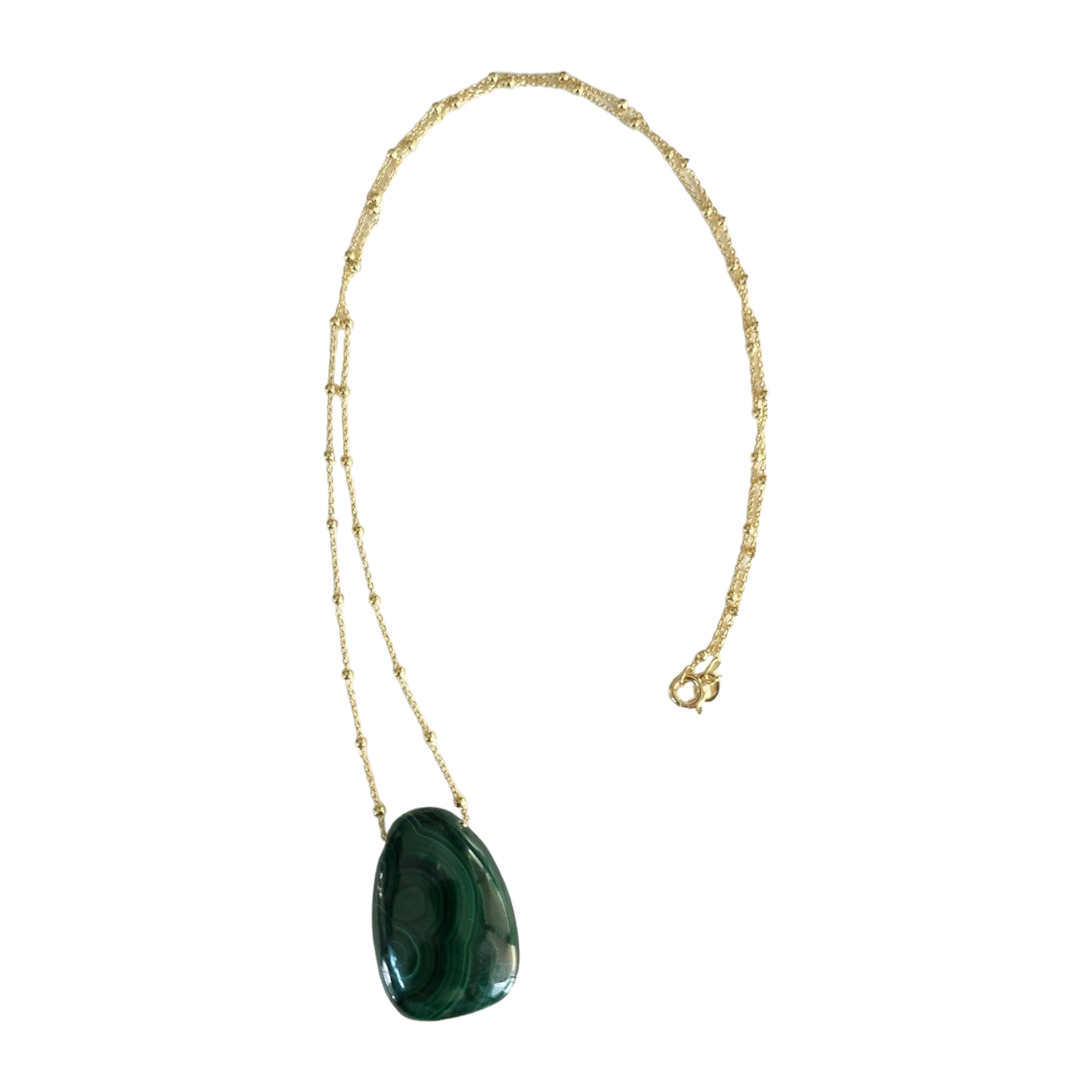 Pendentif Pierre percée Malachite