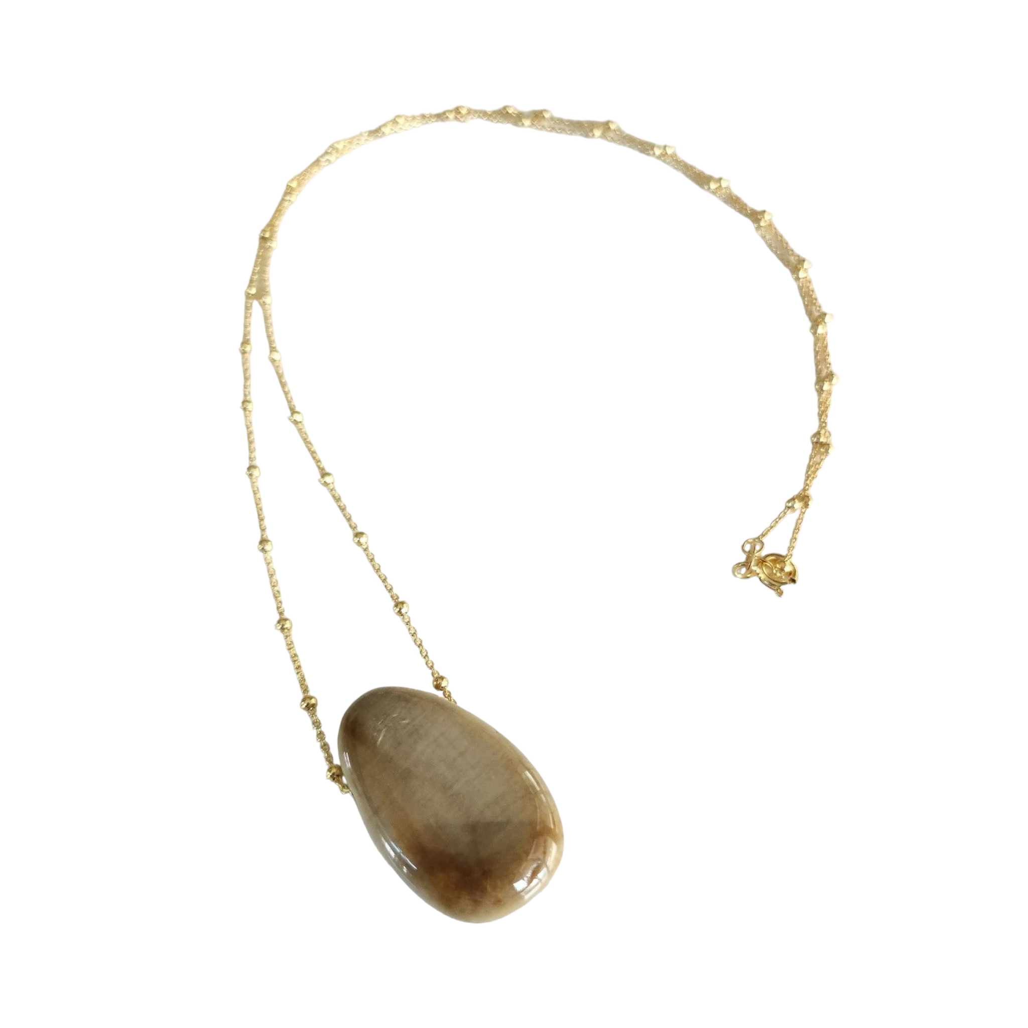 Collier Pierre percée Bois fossilisé