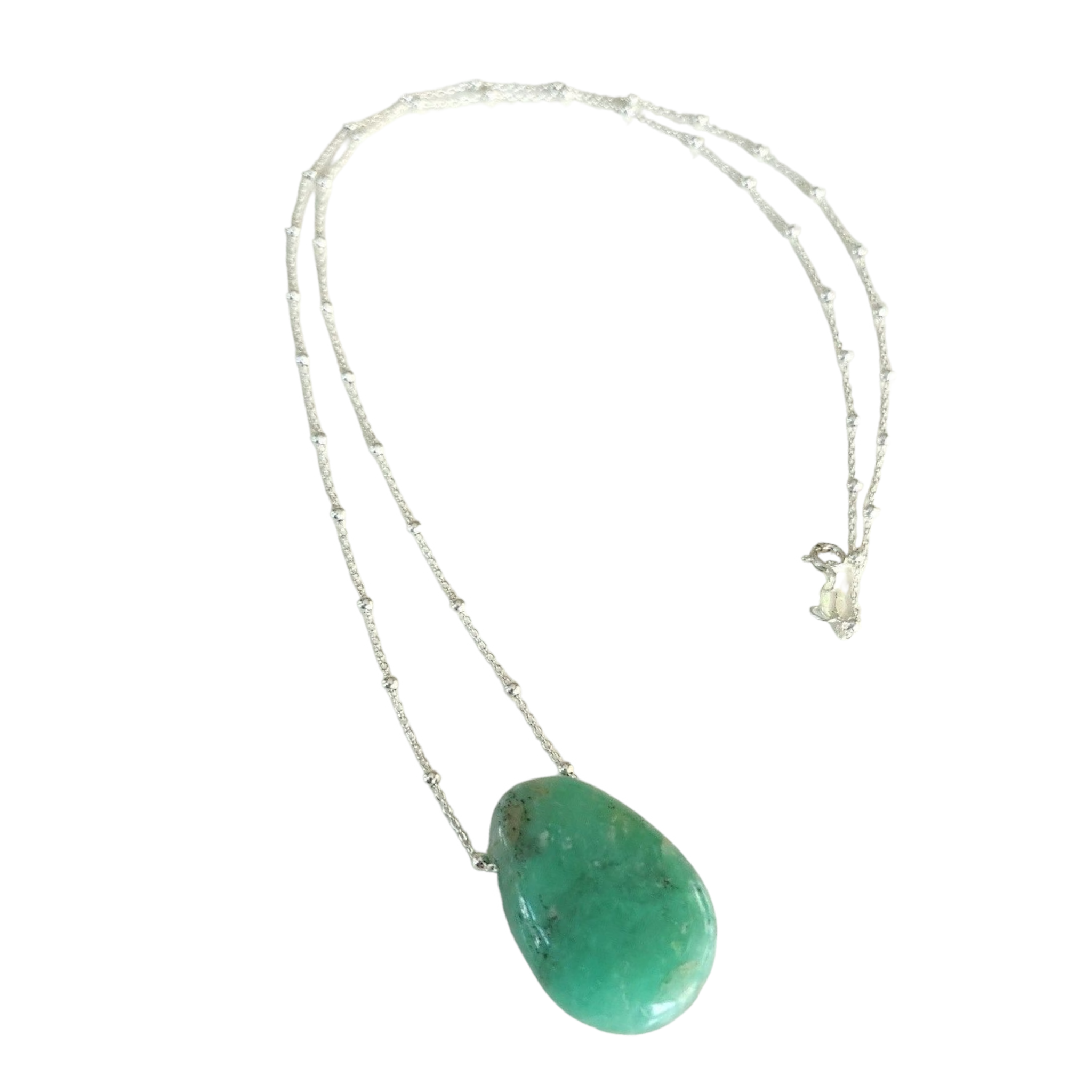 Collier Pierre percée Chrysoprase