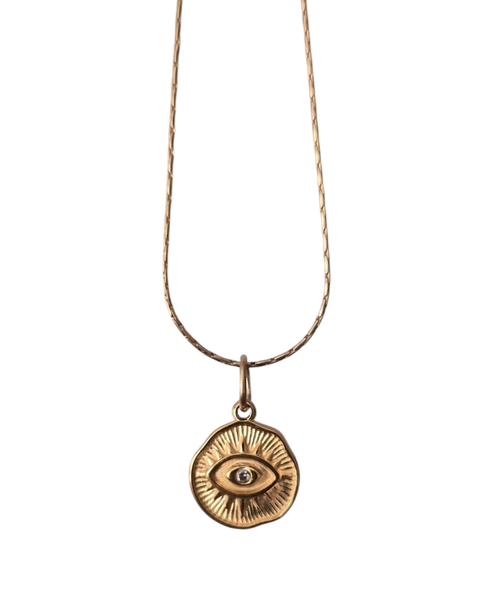 Pendentif Œil de Protection doré