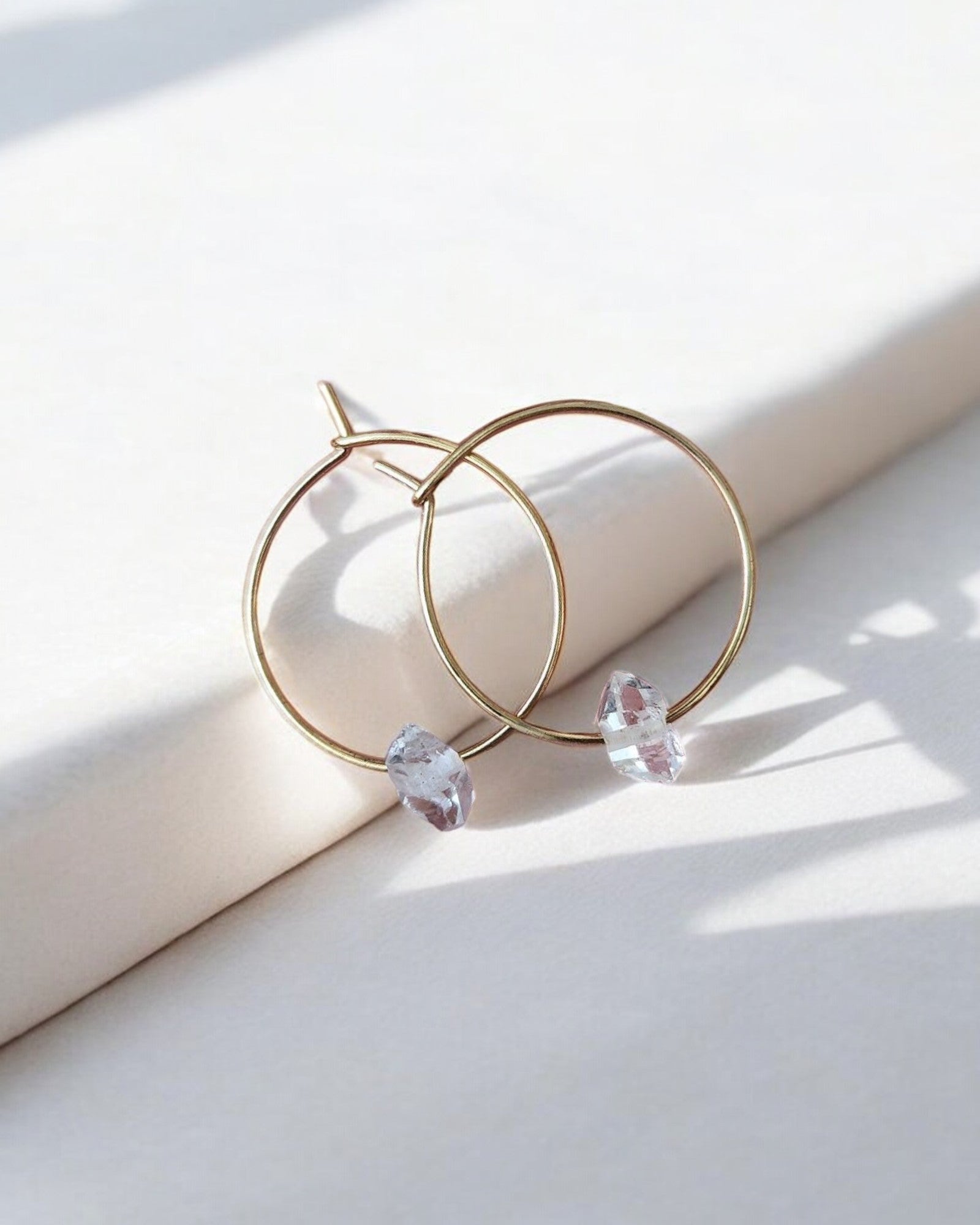 Boucles d'Oreilles Diamant Herkimer