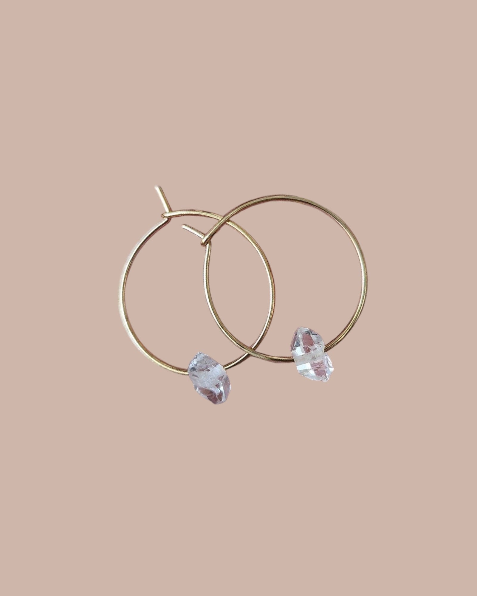Boucles d'Oreilles Diamant Herkimer