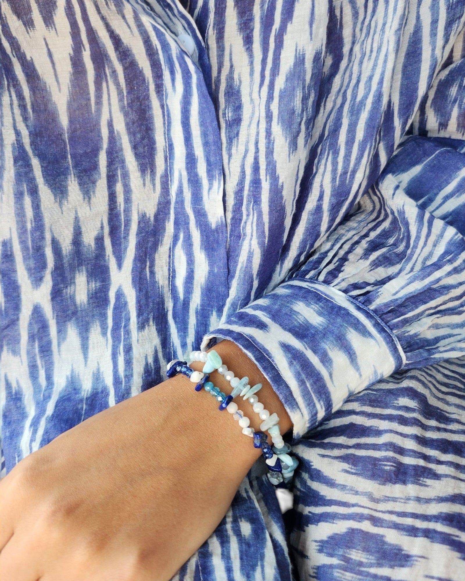 Bijou de cheville Blue Lagoon réglable