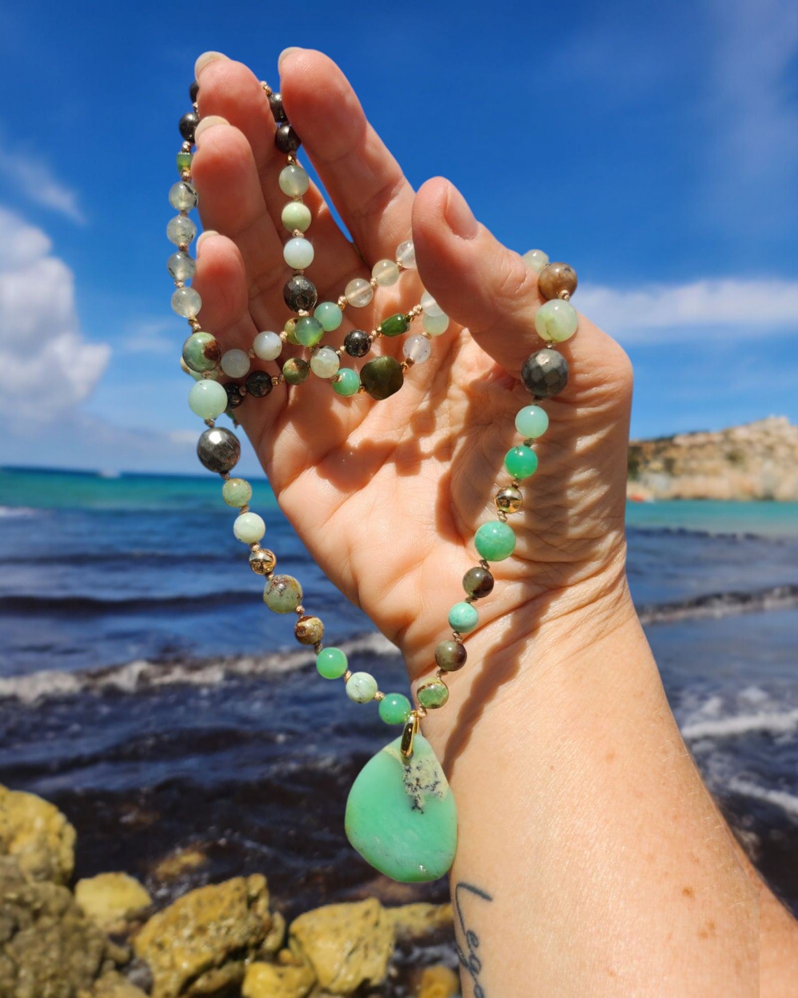 Mala Brise de Chrysoprase