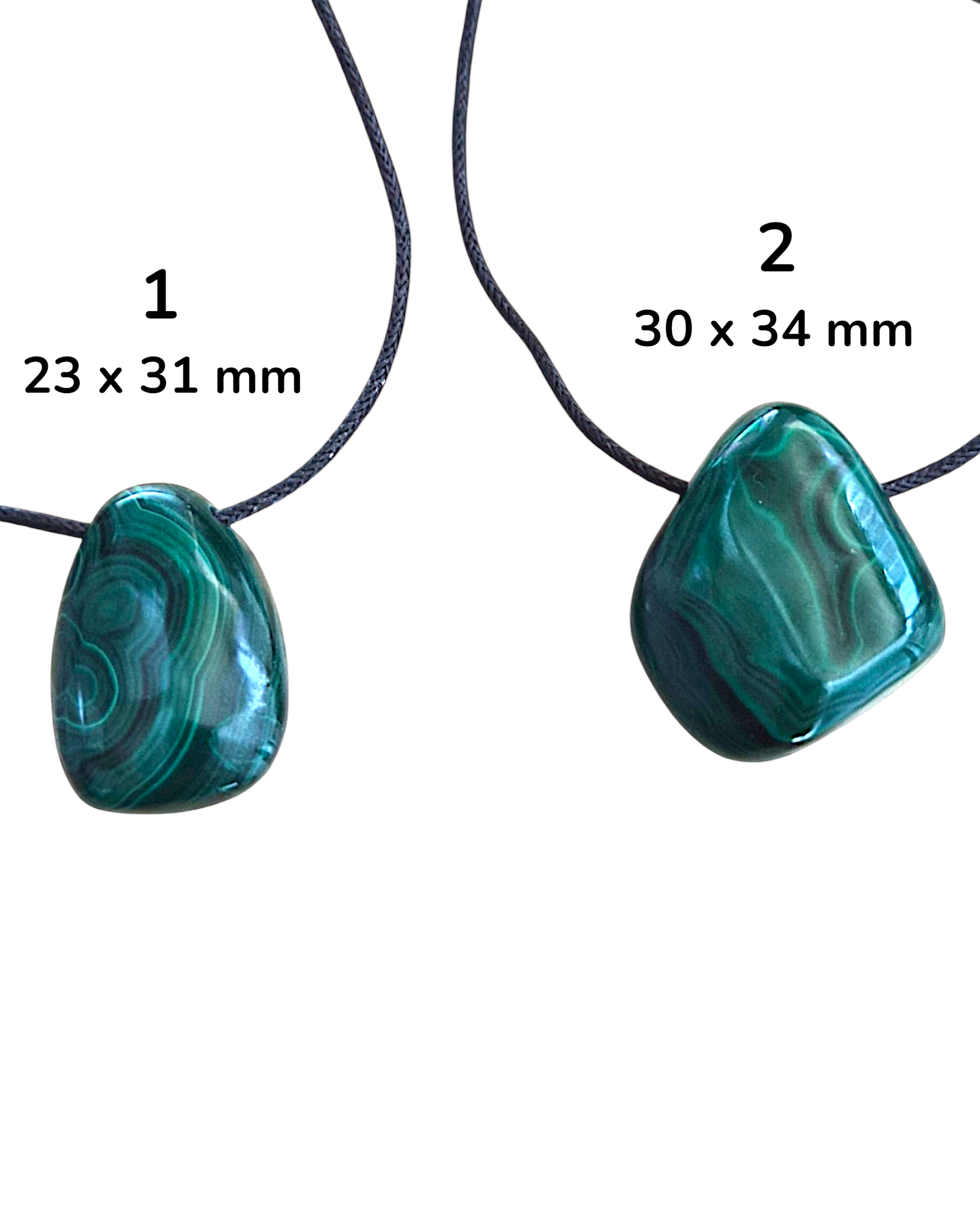 Collier Homme en Véritable Malachite – Pendentif Pierre Percée Protection et Changement