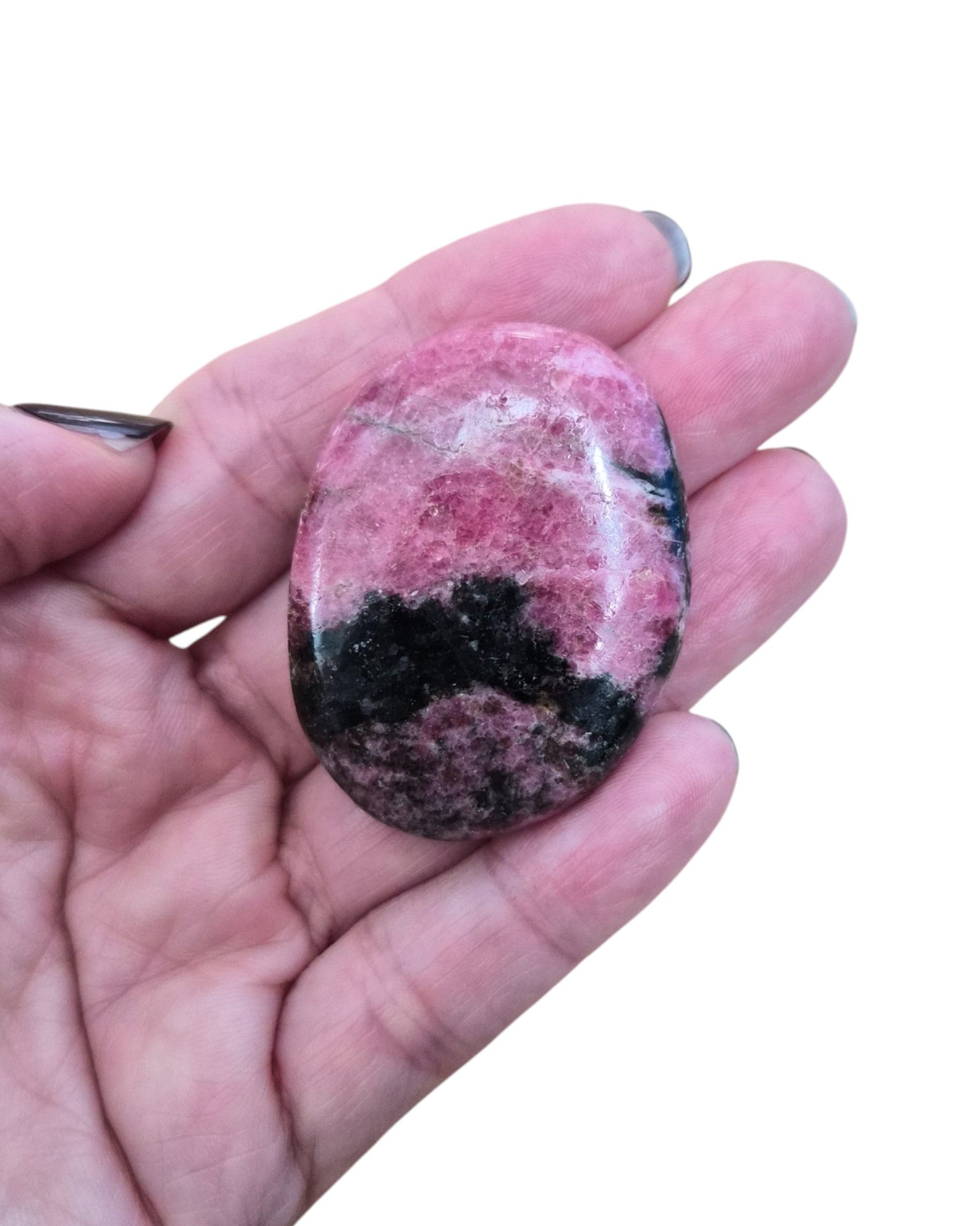 Pierre roulée et galet plat de Rhodonite