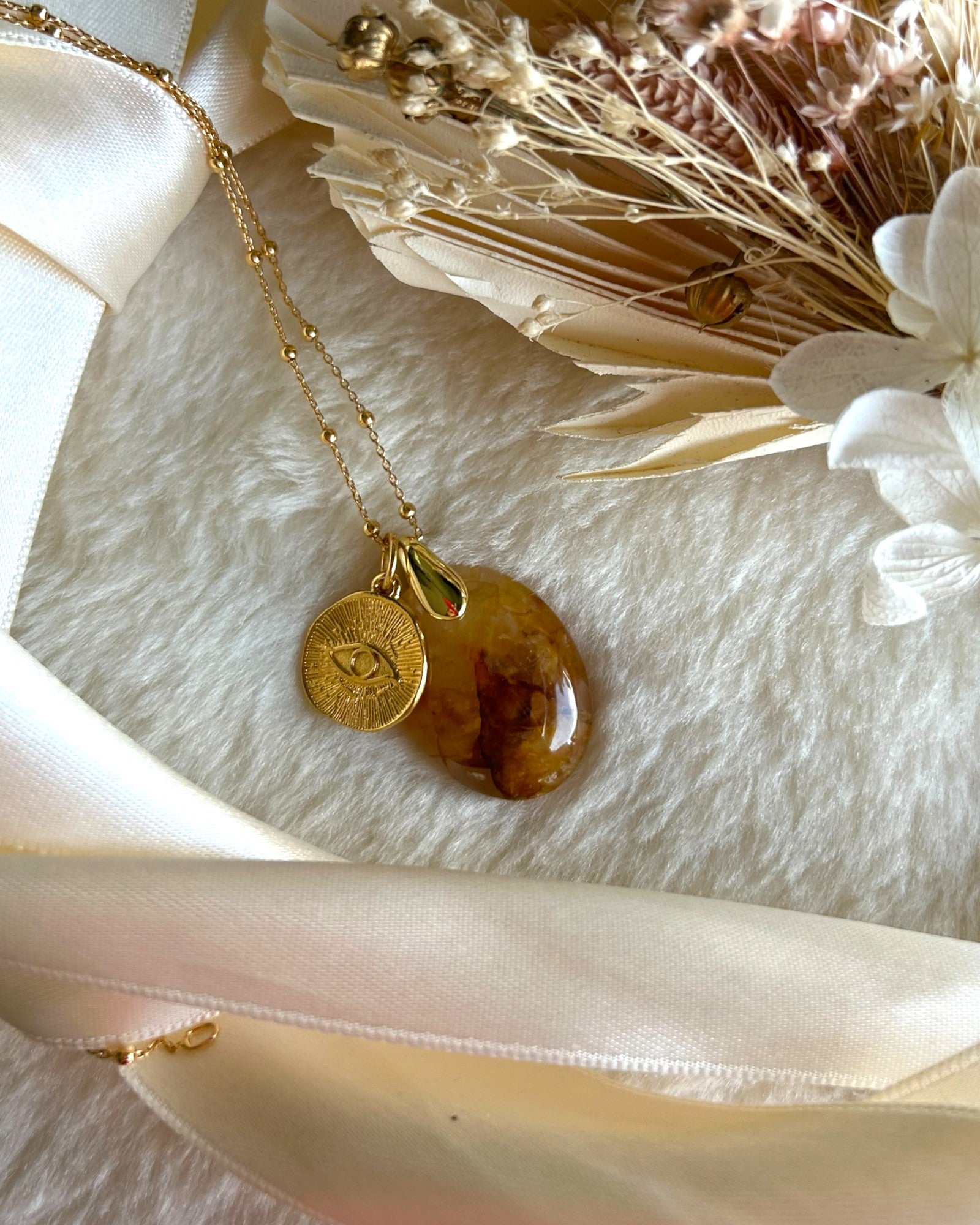 Pendentif Quartz Hématoïde jaune