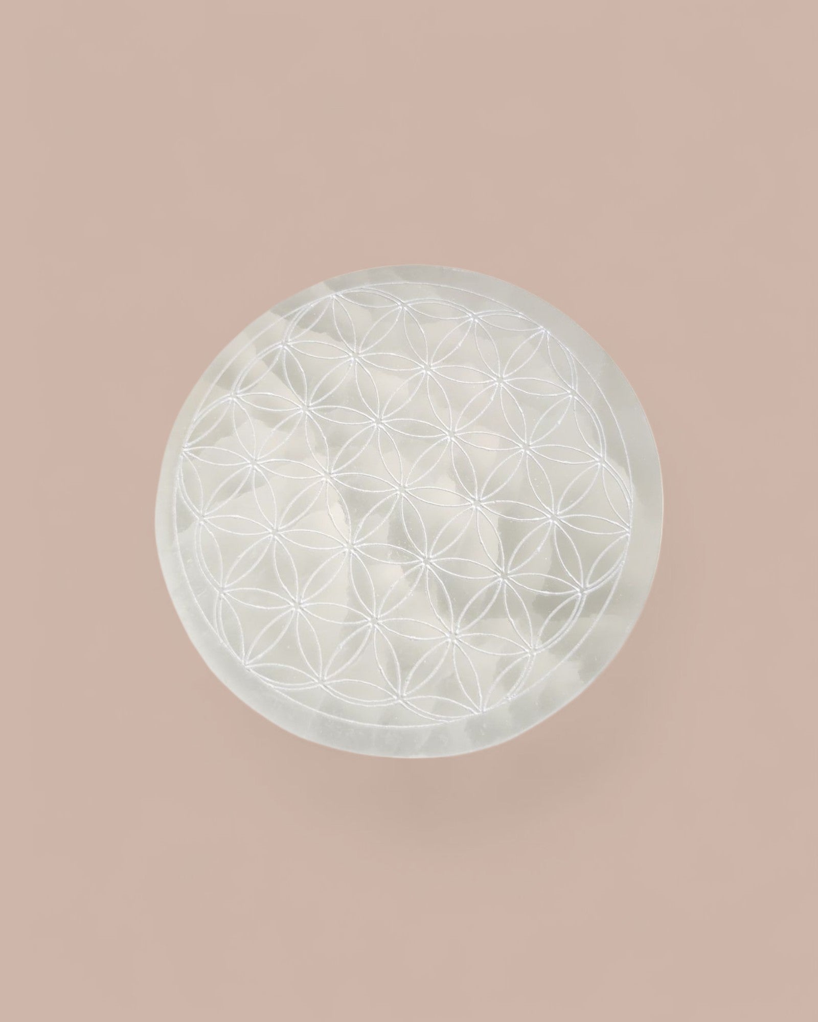 Plaque de Sélénite fleur de vie