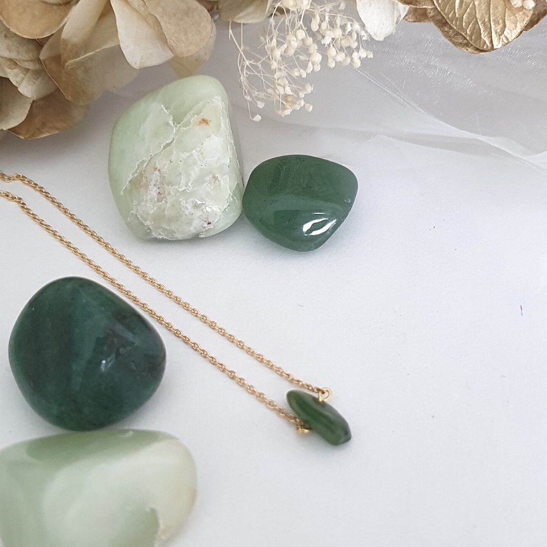 Collier Caillou Jade
