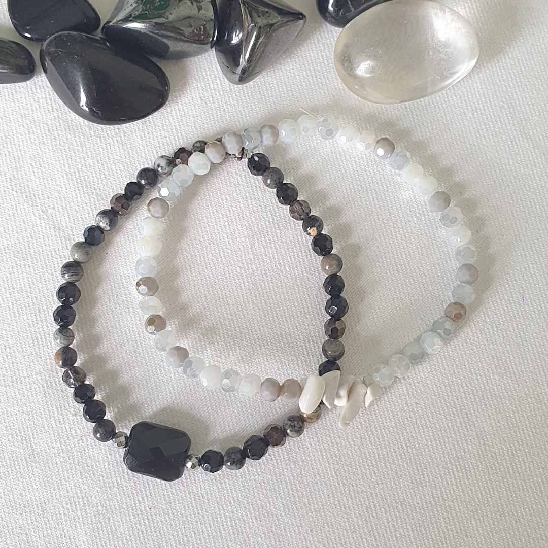 Bracelet Jaspe et Onyx