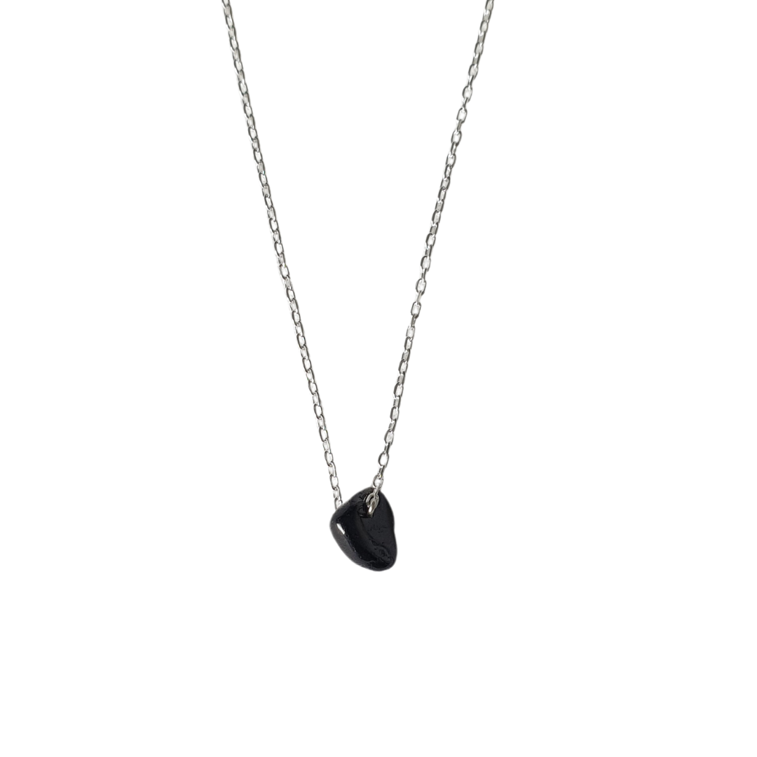 Collier Caillou Tourmaline noire