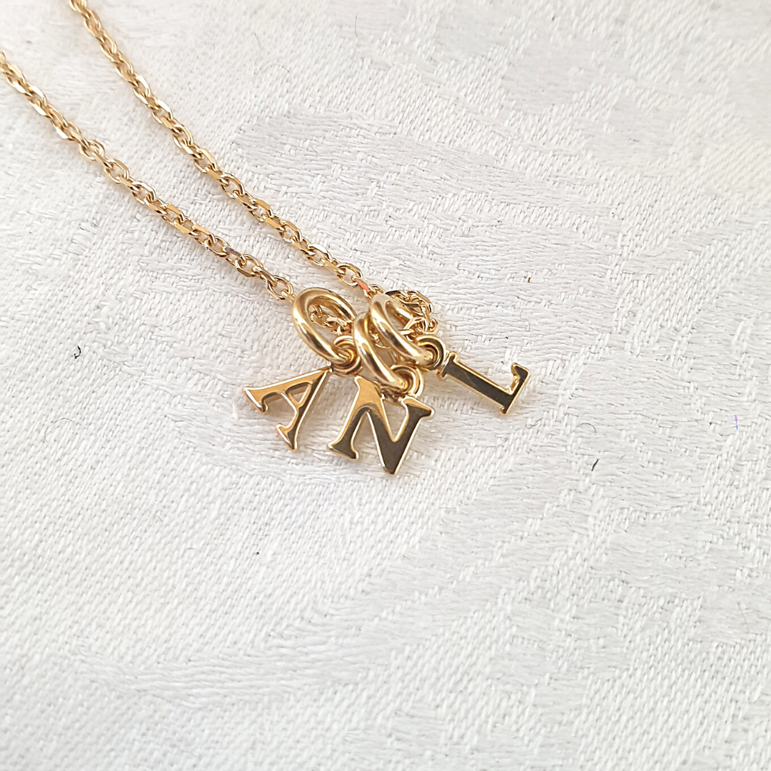 Collier mini Lettres or