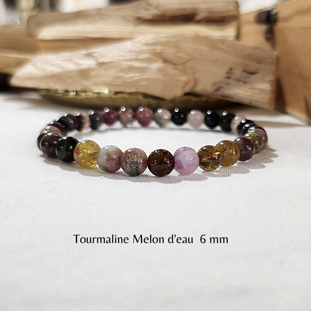 Bracelet Tourmaline melon d'eau