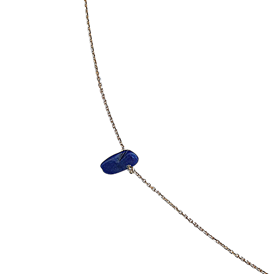 Collier Caillou Lapis lazuli