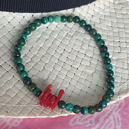 Bracelet Malachite & Corail