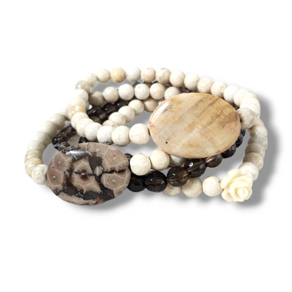 Bracelet howlite rose