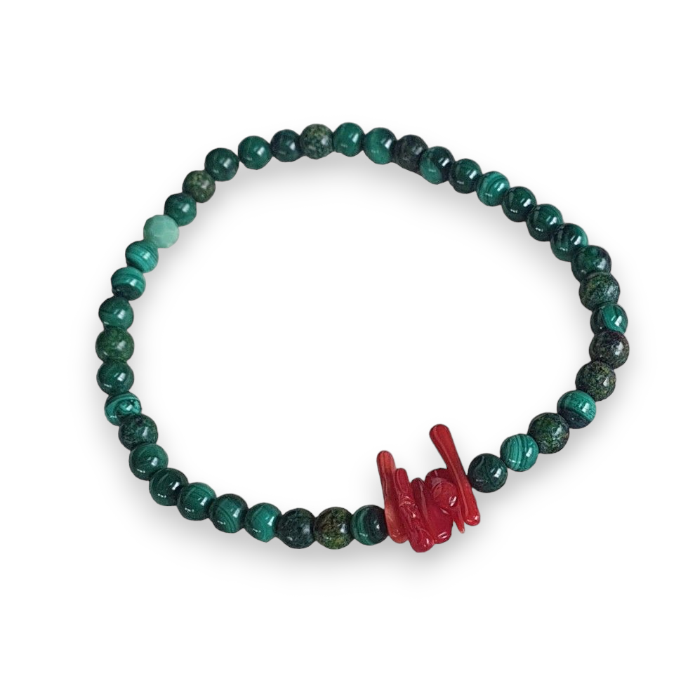 Bracelet Malachite & Corail