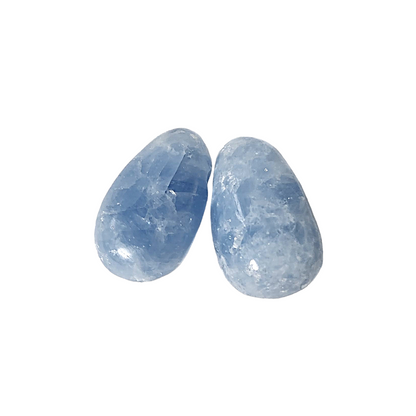Collier Pierre percée Calcite bleue