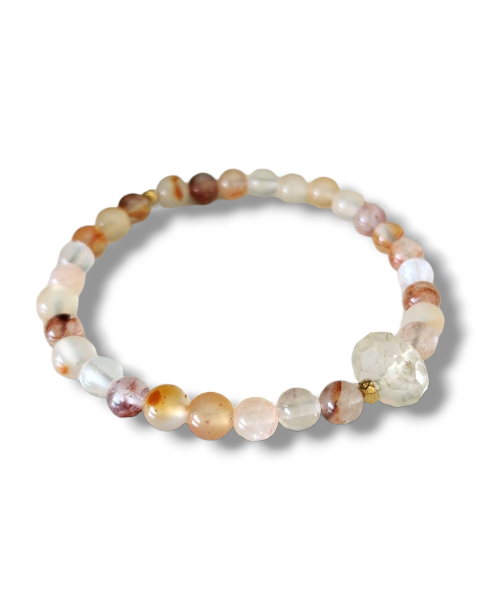 Bracelet Citrine & Quartz hématoïde rouge