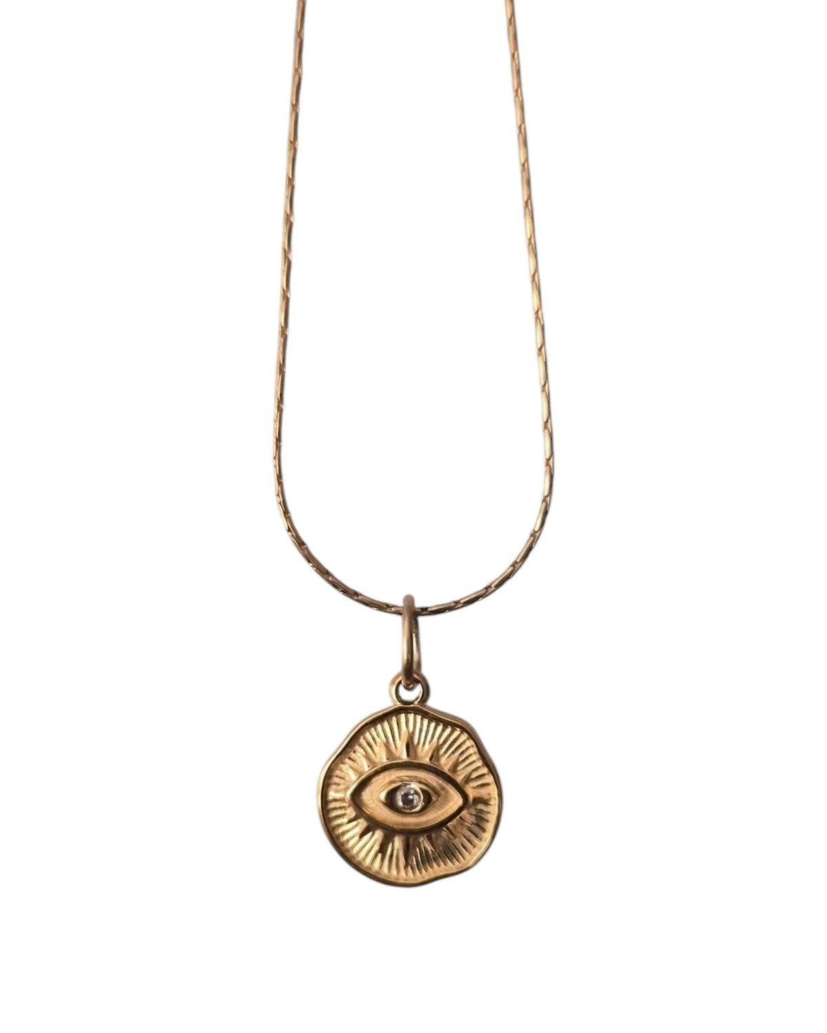 Pendentif Œil de Protection doré