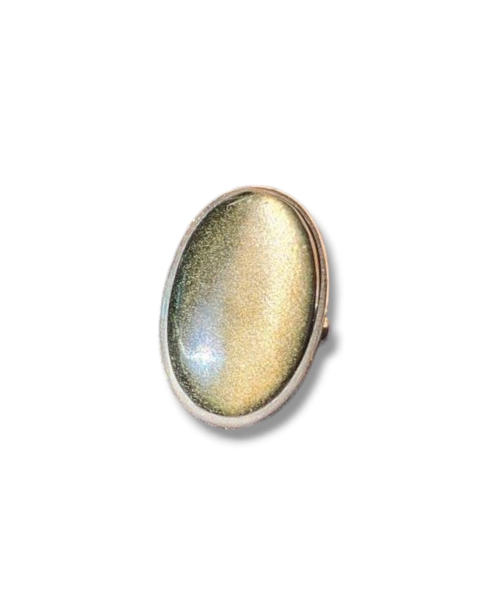 Bague Obsidienne dorée