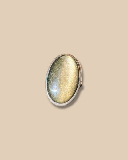 Bague Obsidienne dorée
