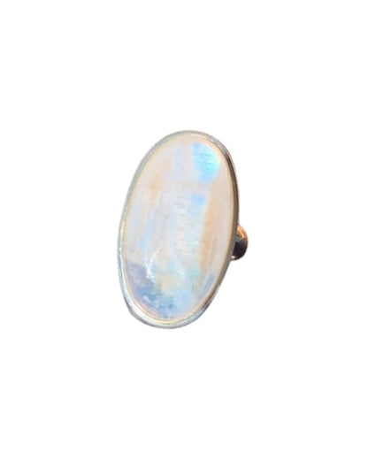 Bague Pierre de lune blanche
