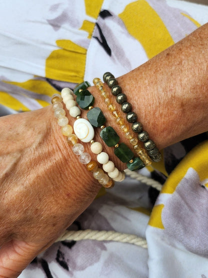 Bracelet Quartz hématoïde jaune