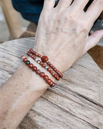 Bracelet Jaspe rouge