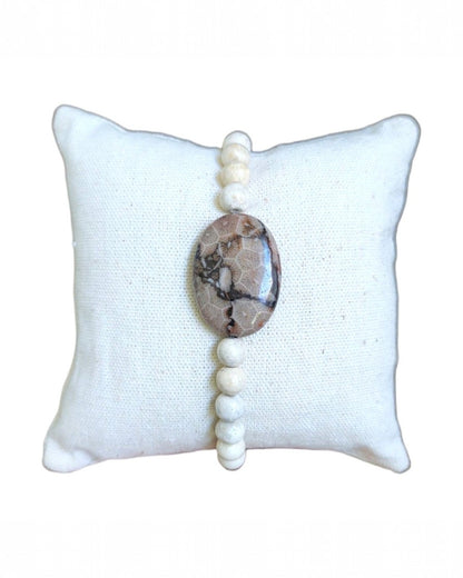 Bracelet Corail fossilisé