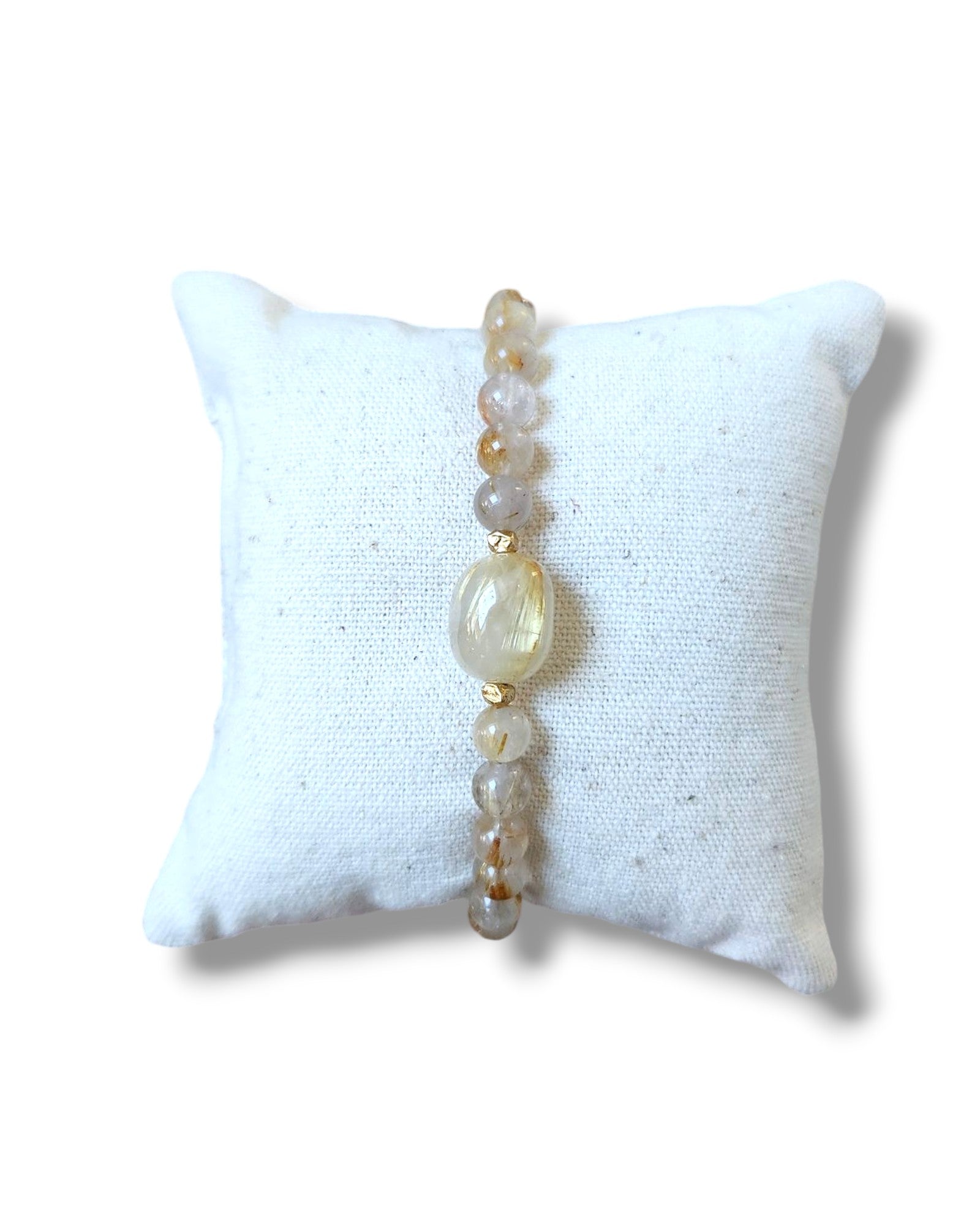 Bracelet Quartz rutile rayon d'or