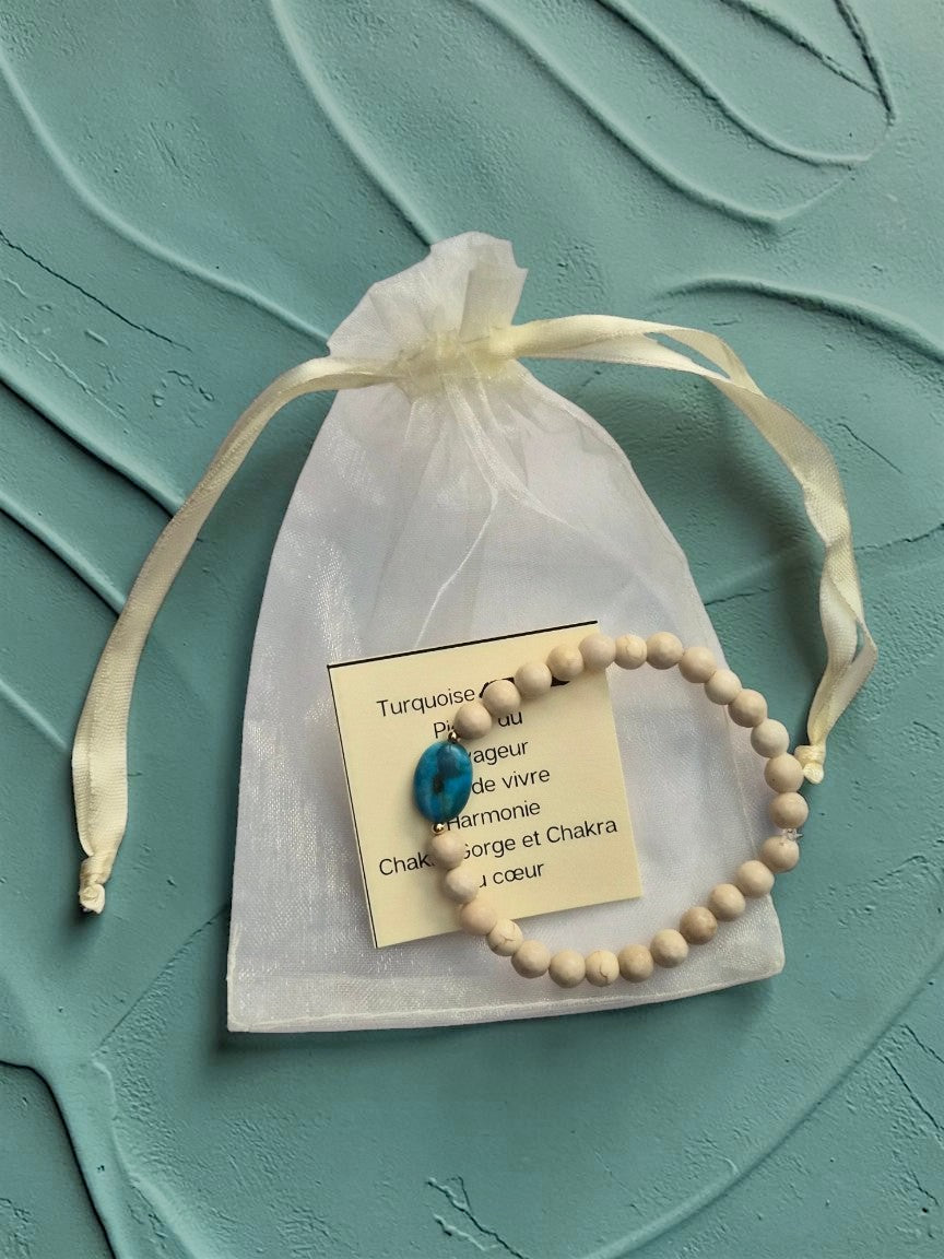 Bracelet Turquoise & Jaspe Ivoire