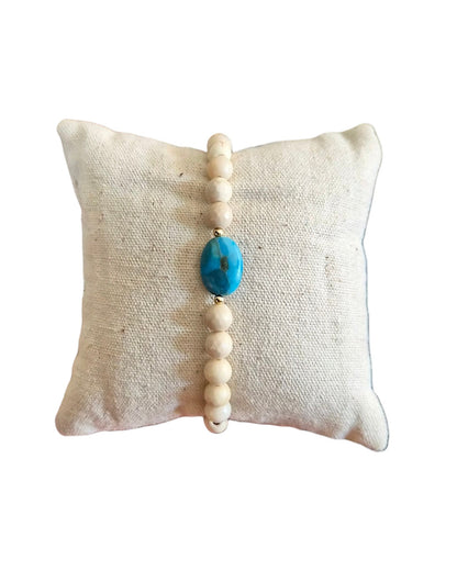 Bracelet Turquoise & Jaspe Ivoire