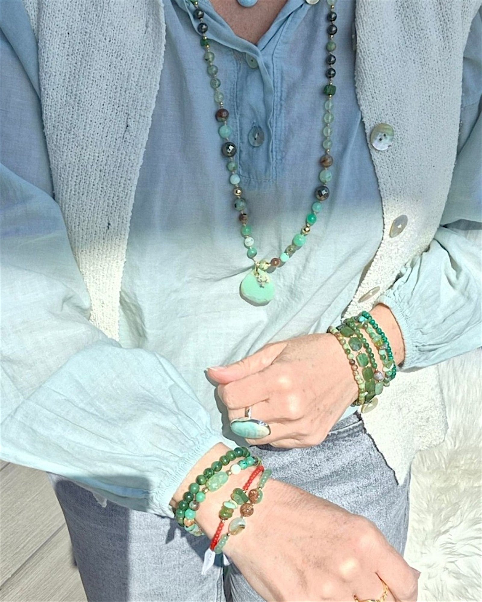 Bracelets Chrysoprase | Harmonie du cœur