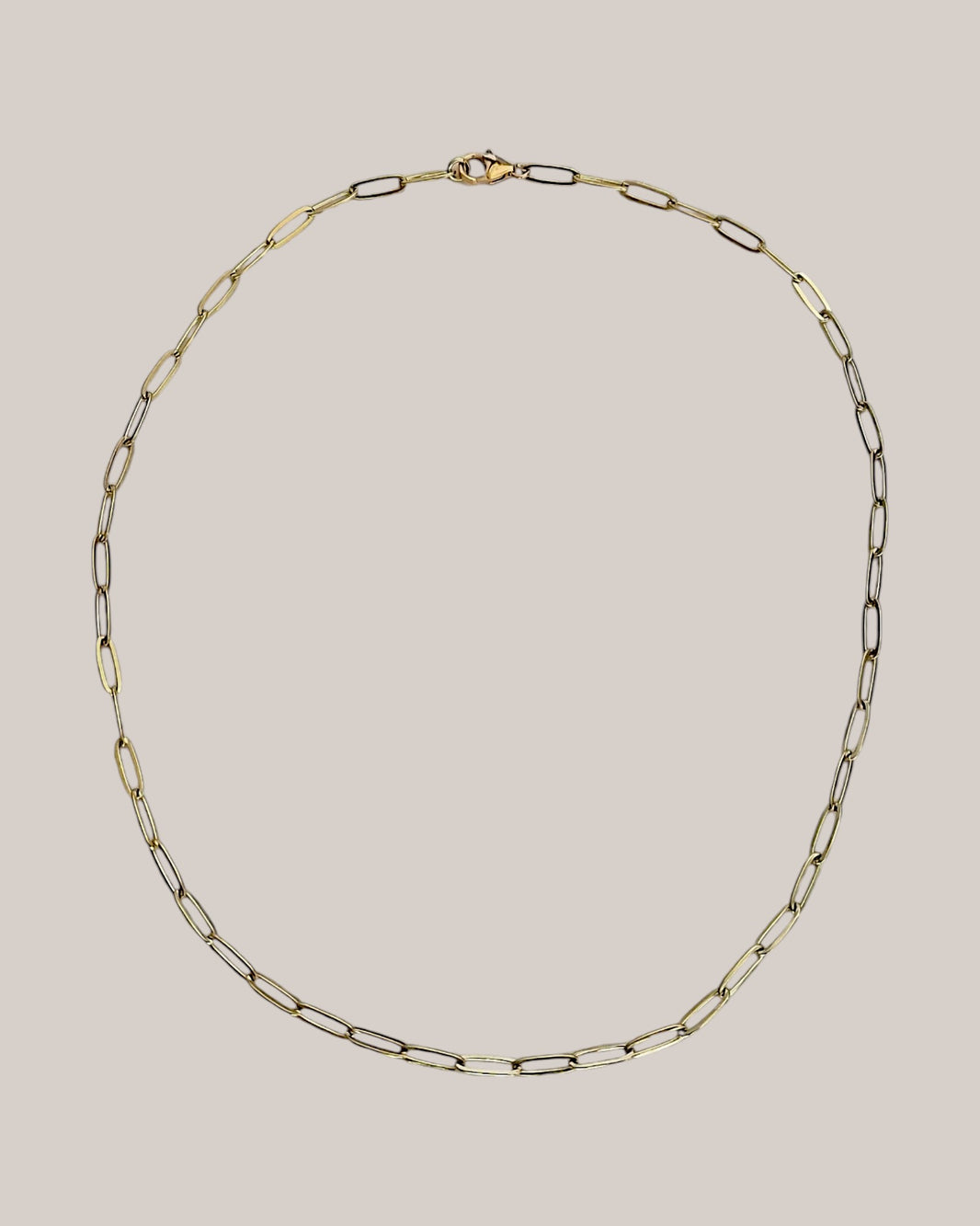 Collier chaîne trombone doré