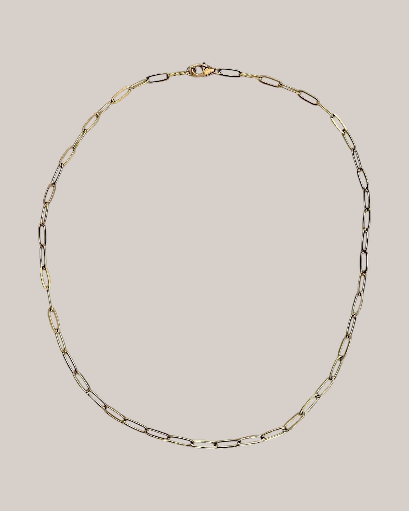 Collier chaîne trombone doré