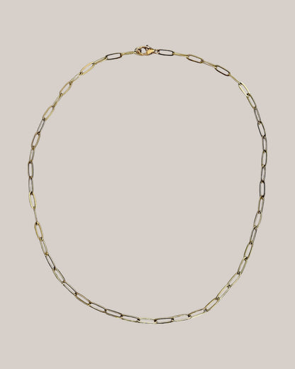Collier chaîne trombone doré