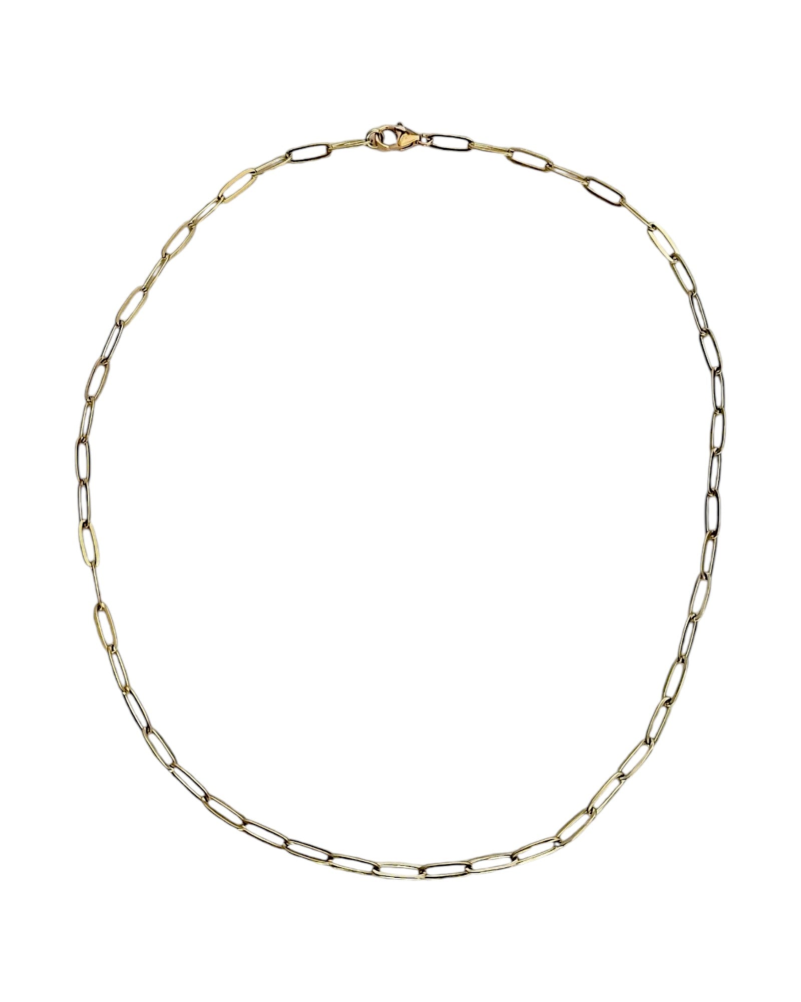 Collier chaîne trombone doré