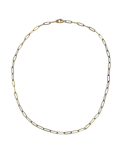 Collier chaîne trombone doré