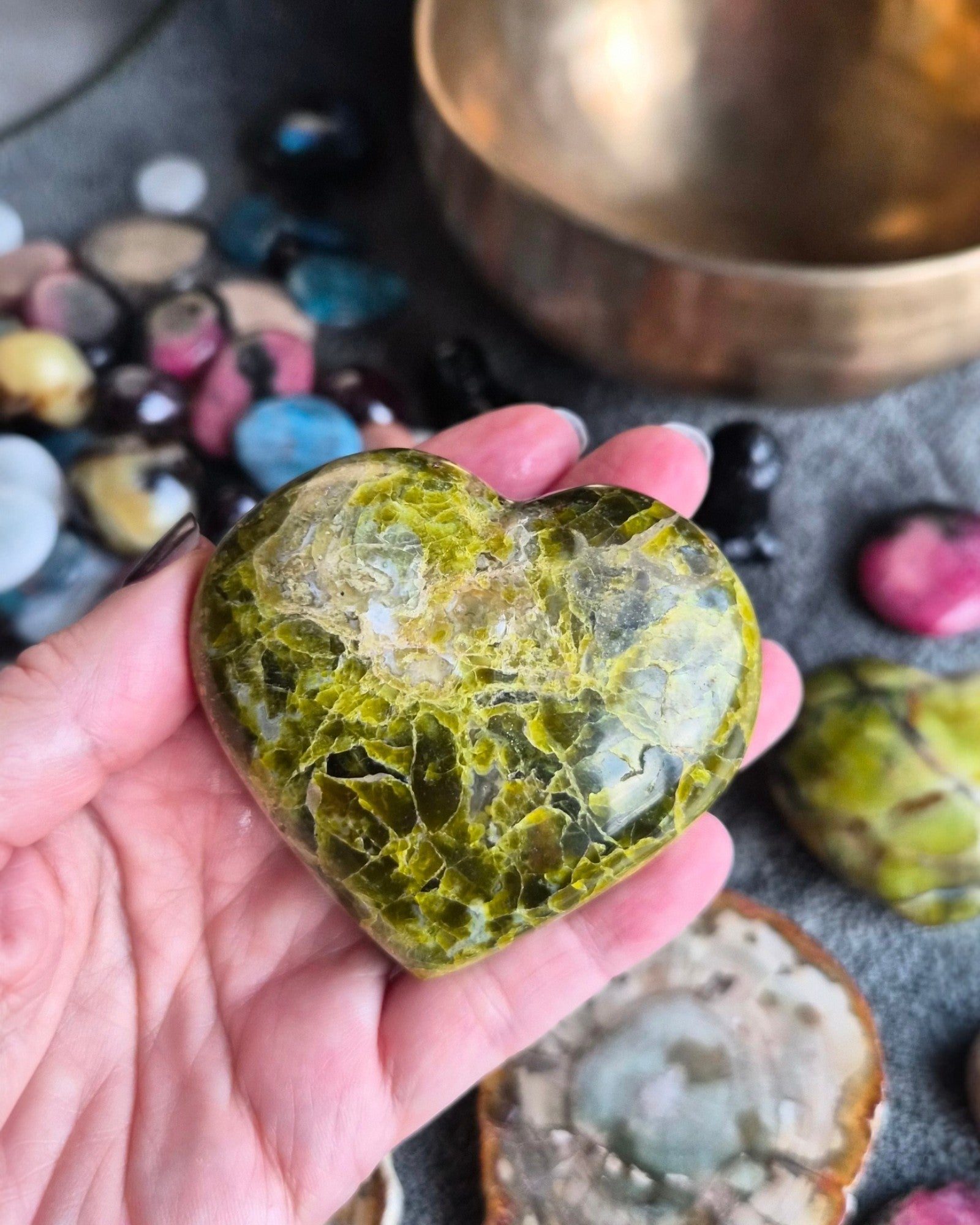 Cœur Opale verte fossilisé [Abondance]