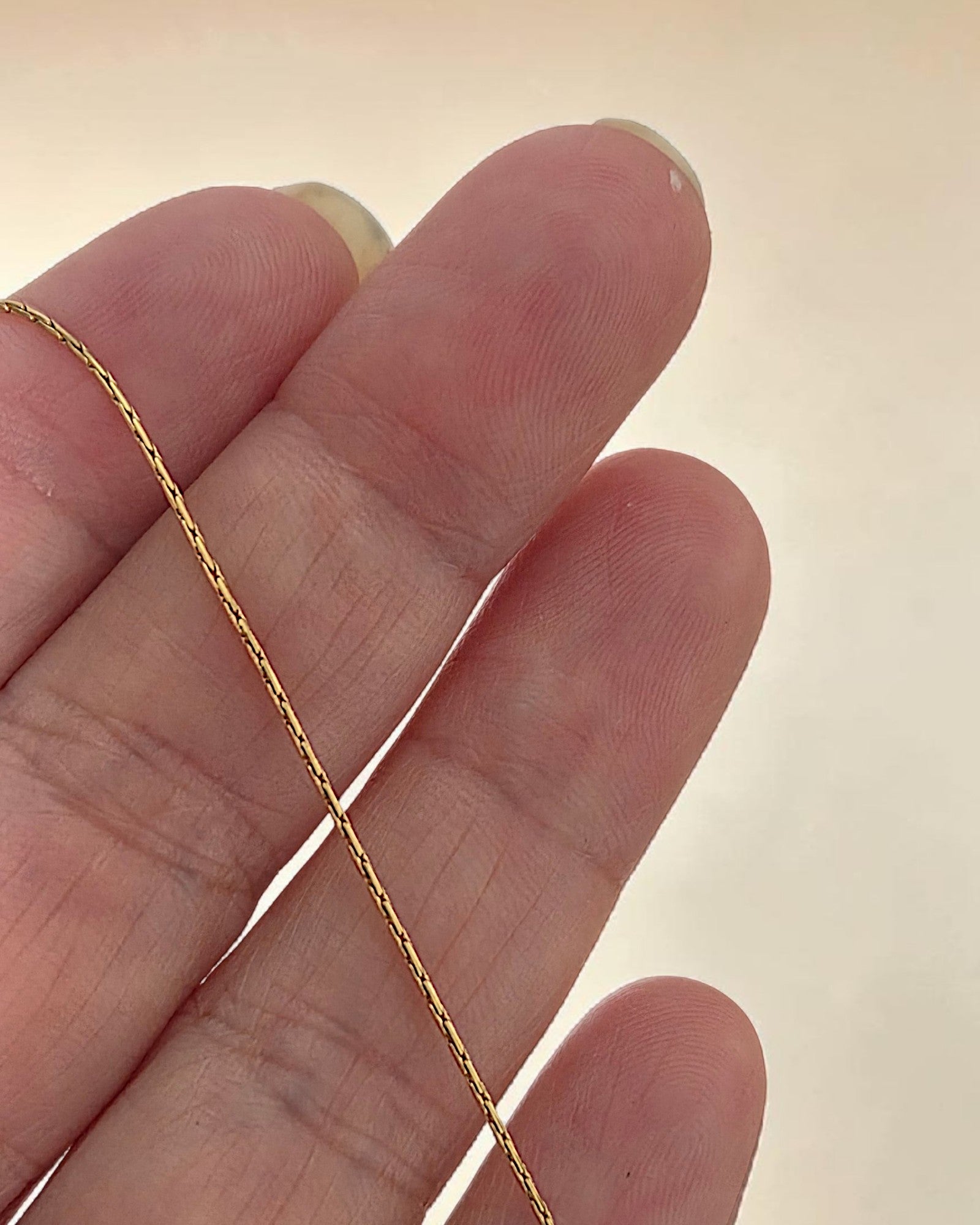 Collier chaîne serpent doré