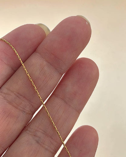 Collier chaîne serpent doré